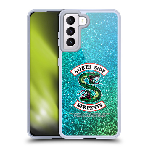 Riverdale South Side Serpents Glitter Print Logo Soft Gel Case for Samsung Galaxy S21 5G
