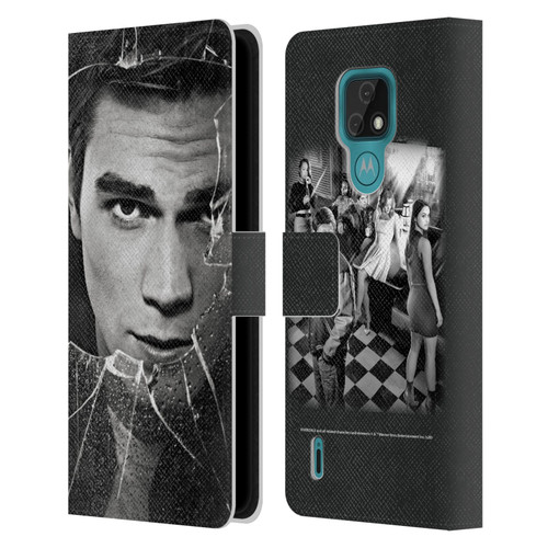 Riverdale Broken Glass Portraits Archie Andrews Leather Book Wallet Case Cover For Motorola Moto E7