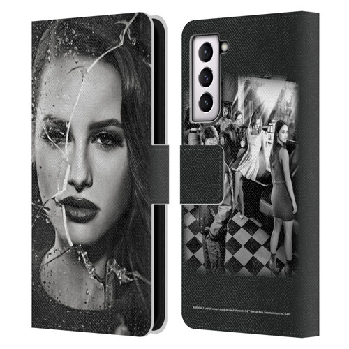 Riverdale Broken Glass Portraits Cheryl Blossom Leather Book Wallet Case Cover For Samsung Galaxy S21 5G