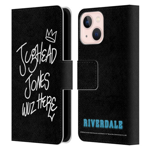 Riverdale Graphic Art Jughead Wuz Here Leather Book Wallet Case Cover For Apple iPhone 13 Mini