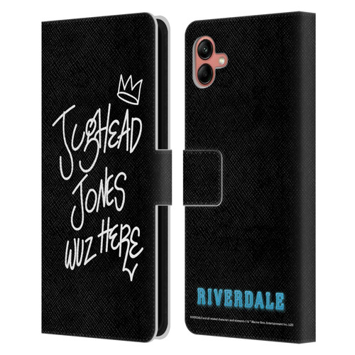 Riverdale Graphic Art Jughead Wuz Here Leather Book Wallet Case Cover For Samsung Galaxy A04 (2022)