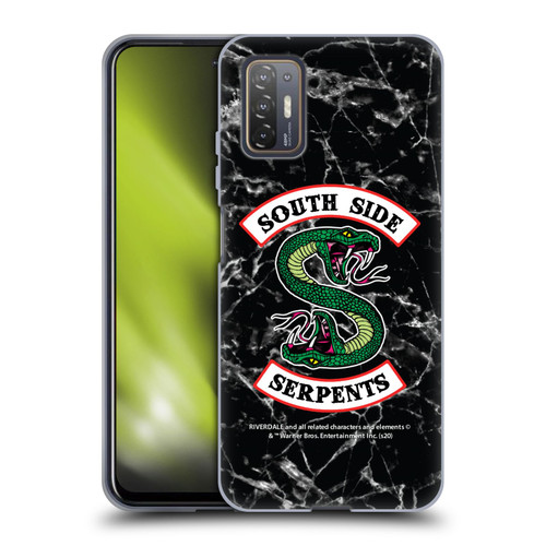 Riverdale South Side Serpents Black And White Marble Logo Soft Gel Case for HTC Desire 21 Pro 5G