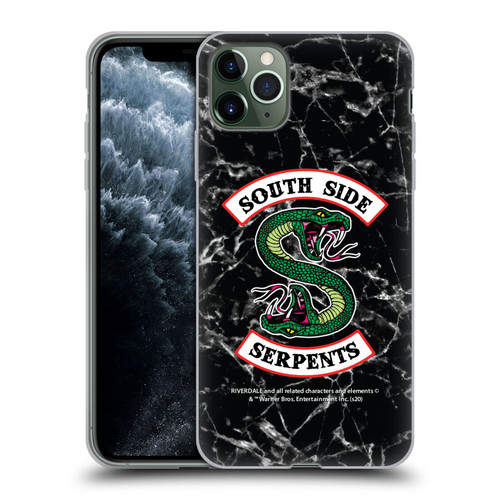 Riverdale South Side Serpents Black And White Marble Logo Soft Gel Case for Apple iPhone 11 Pro Max