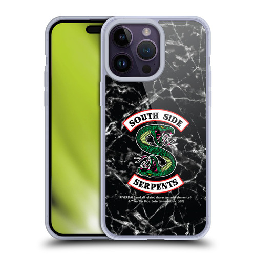 Riverdale South Side Serpents Black And White Marble Logo Soft Gel Case for Apple iPhone 14 Pro Max