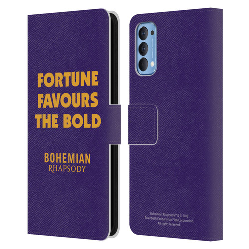 Queen Bohemian Rhapsody Fortune Quote Leather Book Wallet Case Cover For OPPO Reno 4 5G