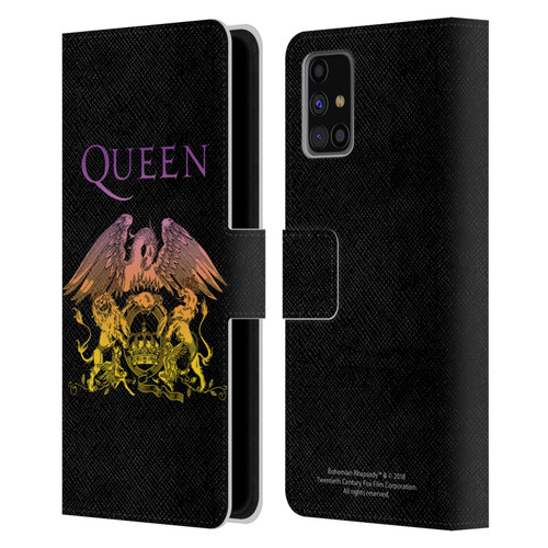 Queen Bohemian Rhapsody Logo Crest Leather Book Wallet Case Cover For Samsung Galaxy M31s (2020)