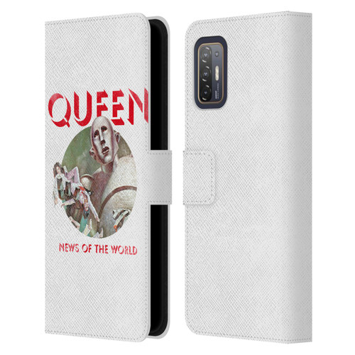 Queen Key Art News Of The World Leather Book Wallet Case Cover For HTC Desire 21 Pro 5G