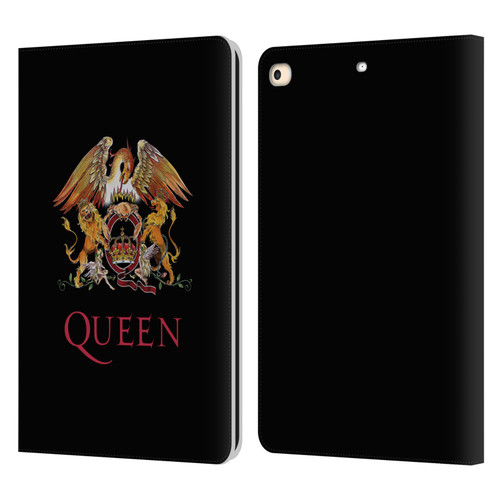 Queen Key Art Crest Leather Book Wallet Case Cover For Apple iPad 9.7 2017 / iPad 9.7 2018