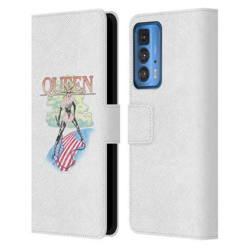 Queen Key Art Vintage Tour Leather Book Wallet Case Cover For Motorola Edge 20 Pro
