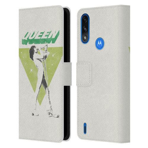 Queen Key Art Freddie Mercury Leather Book Wallet Case Cover For Motorola Moto E7 Power / Moto E7i Power