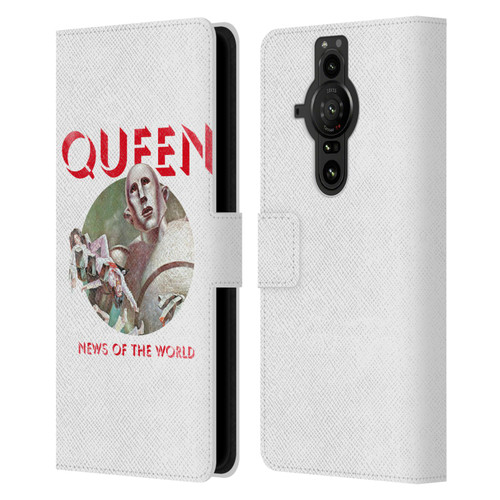 Queen Key Art News Of The World Leather Book Wallet Case Cover For Sony Xperia Pro-I