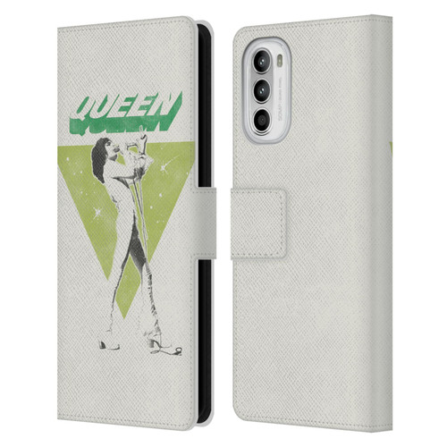 Queen Key Art Freddie Mercury Leather Book Wallet Case Cover For Motorola Moto G52