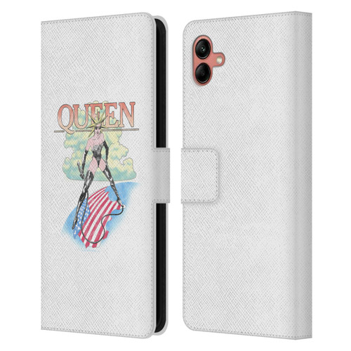 Queen Key Art Vintage Tour Leather Book Wallet Case Cover For Samsung Galaxy A04 (2022)
