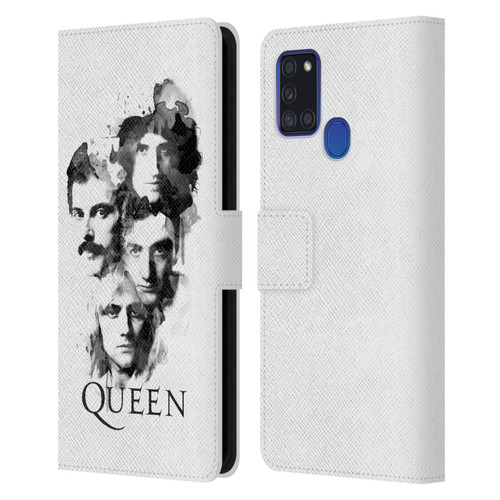 Queen Key Art Forever Leather Book Wallet Case Cover For Samsung Galaxy A21s (2020)
