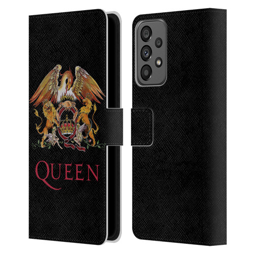 Queen Key Art Crest Leather Book Wallet Case Cover For Samsung Galaxy A73 5G (2022)