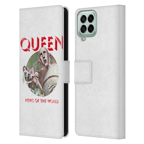 Queen Key Art News Of The World Leather Book Wallet Case Cover For Samsung Galaxy M53 (2022)