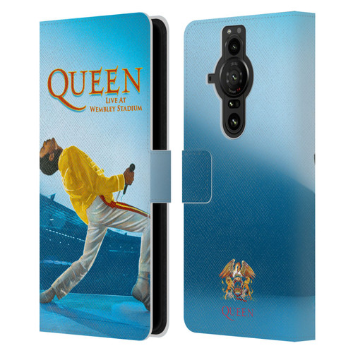 Queen Key Art Freddie Mercury Live At Wembley Leather Book Wallet Case Cover For Sony Xperia Pro-I
