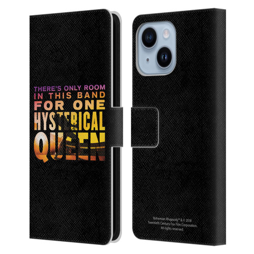 Queen Bohemian Rhapsody Hysterical Quote Leather Book Wallet Case Cover For Apple iPhone 14 Plus