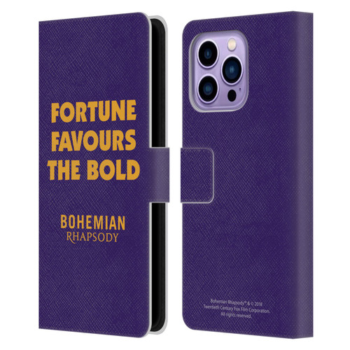 Queen Bohemian Rhapsody Fortune Quote Leather Book Wallet Case Cover For Apple iPhone 14 Pro Max