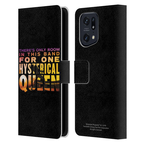 Queen Bohemian Rhapsody Hysterical Quote Leather Book Wallet Case Cover For OPPO Find X5 Pro