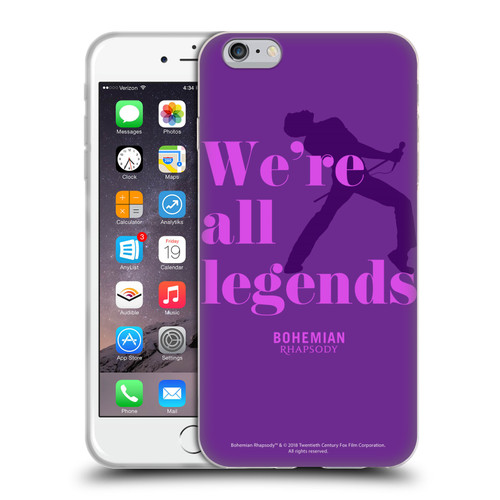 Queen Bohemian Rhapsody Legends Soft Gel Case for Apple iPhone 6 Plus / iPhone 6s Plus