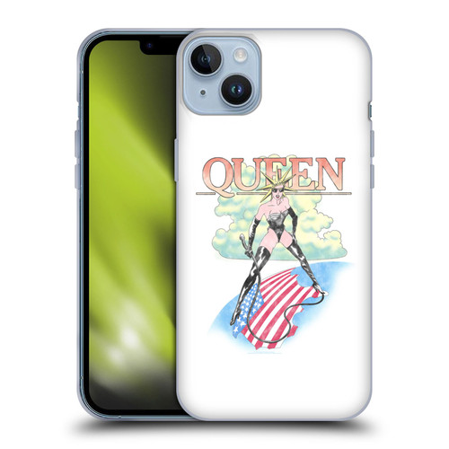 Queen Key Art Vintage Tour Soft Gel Case for Apple iPhone 14 Plus