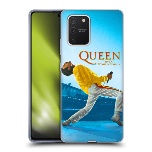 Queen Key Art Freddie Mercury Live At Wembley Soft Gel Case for Samsung Galaxy S10 Lite