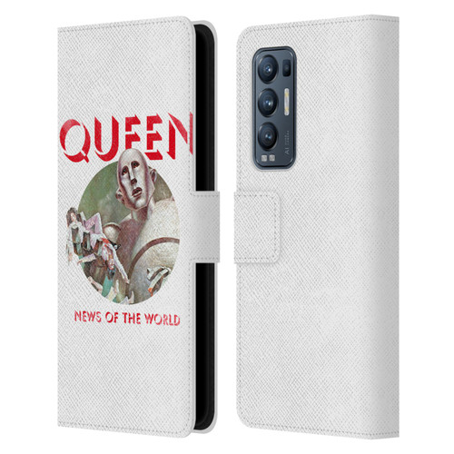 Queen Key Art News Of The World Leather Book Wallet Case Cover For OPPO Find X3 Neo / Reno5 Pro+ 5G