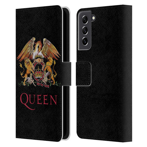 Queen Key Art Crest Leather Book Wallet Case Cover For Samsung Galaxy S21 FE 5G