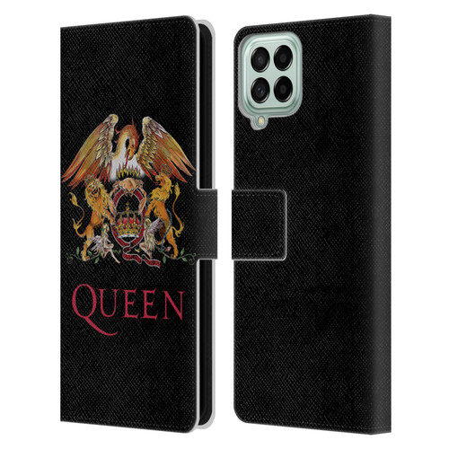 Queen Key Art Crest Leather Book Wallet Case Cover For Samsung Galaxy M33 (2022)