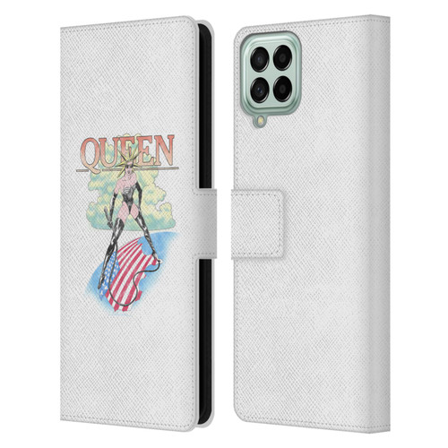 Queen Key Art Vintage Tour Leather Book Wallet Case Cover For Samsung Galaxy M33 (2022)