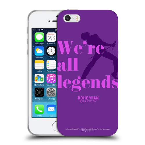 Queen Bohemian Rhapsody Legends Soft Gel Case for Apple iPhone 5 / 5s / iPhone SE 2016