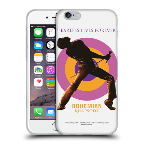 Queen Bohemian Rhapsody Fearless Lives Forever Soft Gel Case for Apple iPhone 6 / iPhone 6s