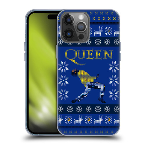 Queen Christmas Freddie Mercury Knitwork Soft Gel Case for Apple iPhone 14 Pro Max