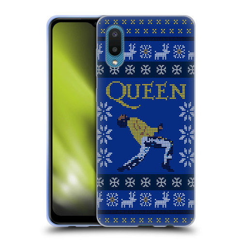 Queen Christmas Freddie Mercury Knitwork Soft Gel Case for Samsung Galaxy A02/M02 (2021)