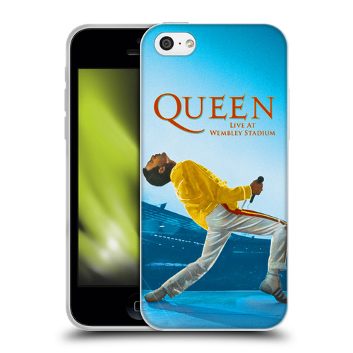 Queen Key Art Freddie Mercury Live At Wembley Soft Gel Case for Apple iPhone 5c