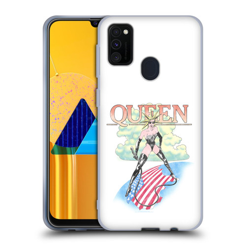Queen Key Art Vintage Tour Soft Gel Case for Samsung Galaxy M30s (2019)/M21 (2020)