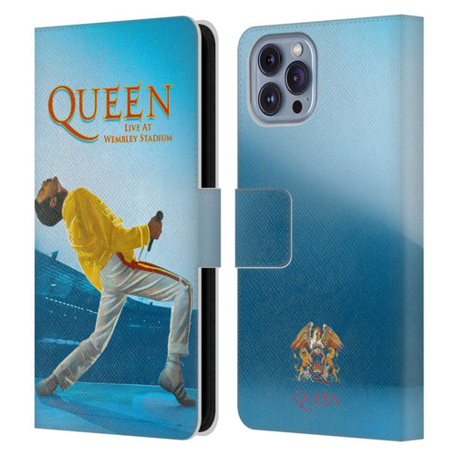 Queen Key Art Freddie Mercury Live At Wembley Leather Book Wallet Case Cover For Apple iPhone 14