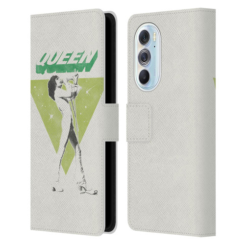 Queen Key Art Freddie Mercury Leather Book Wallet Case Cover For Motorola Edge X30