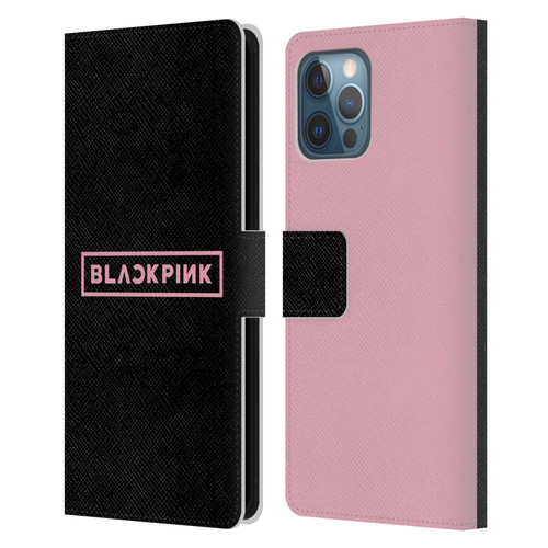 Blackpink The Album Pink Logo Leather Book Wallet Case Cover For Apple iPhone 12 Pro Max