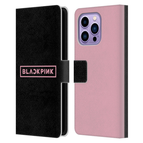 Blackpink The Album Pink Logo Leather Book Wallet Case Cover For Apple iPhone 14 Pro Max