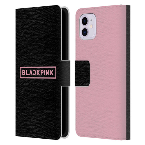 Blackpink The Album Pink Logo Leather Book Wallet Case Cover For Apple iPhone 11