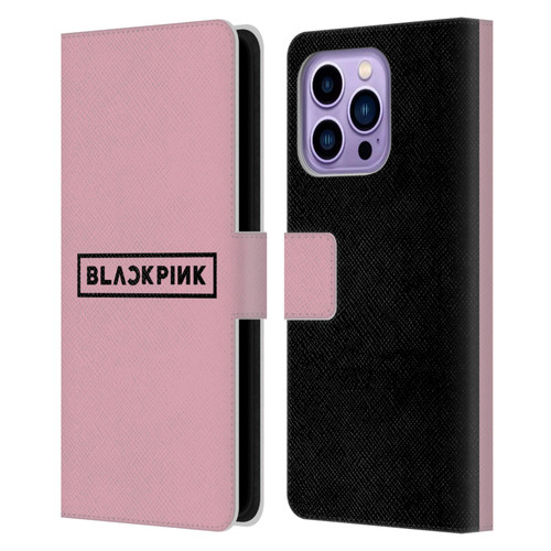 Blackpink The Album Black Logo Leather Book Wallet Case Cover For Apple iPhone 14 Pro Max