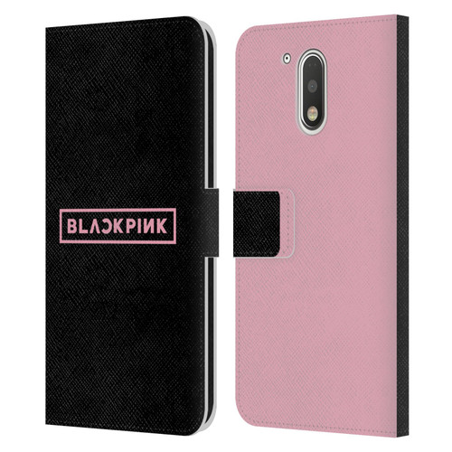 Blackpink The Album Pink Logo Leather Book Wallet Case Cover For Motorola Moto G41