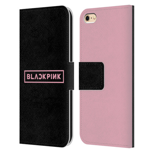 Blackpink The Album Pink Logo Leather Book Wallet Case Cover For Apple iPhone 6 / iPhone 6s