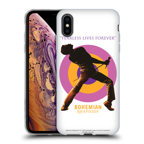 Queen Bohemian Rhapsody Fearless Lives Forever Soft Gel Case for Apple iPhone XS Max