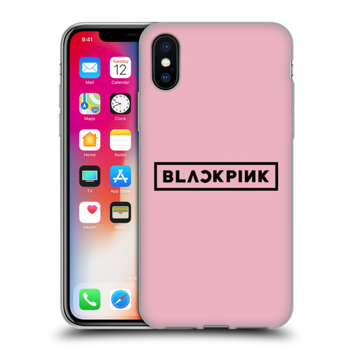 Blackpink The Album Black Logo Soft Gel Case for Apple iPhone X / iPhone XS