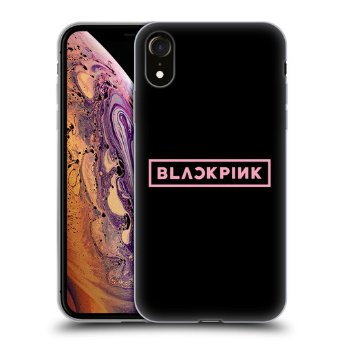 Blackpink The Album Pink Logo Soft Gel Case for Apple iPhone XR