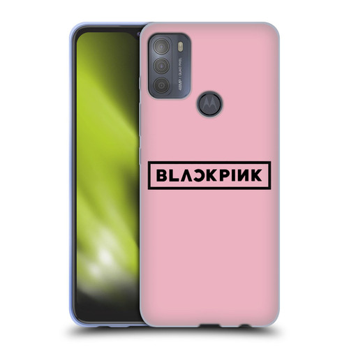 Blackpink The Album Black Logo Soft Gel Case for Motorola Moto G50
