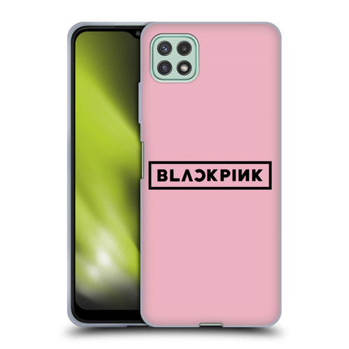 Blackpink The Album Black Logo Soft Gel Case for Samsung Galaxy A22 5G / F42 5G (2021)